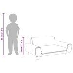 vidaXL Canapé pour enfants bleu 70x45x33 cm velours