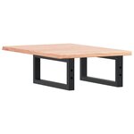 vidaXL Étagère de vasque murale acier et bois de chêne massif