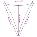 vidaXL Voile d'ombrage 160 g/m² triangulaire sable 5x6x6 m PEHD