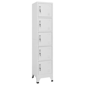 vidaXL Armoire à casiers Gris Clair 38x40x180 cm Acier