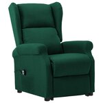 vidaXL Fauteuil Vert foncé Tissu