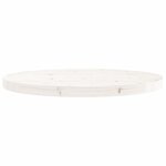 vidaXL Dessus de table rond blanc Ø60x3 cm bois de pin massif