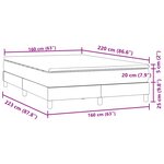 vidaXL Sommier à lattes de lit avec matelas noir 160x220 cm velours