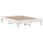 vidaXL Cadre de lit sans matelas blanc 150x200 cm bois de pin massif