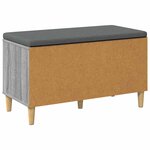 vidaXL Banc d'entrée avec coussin Gris Sonoma 80 x 38 x 46 cm