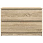 vidaXL Meuble TV chêne sonoma 80x35x54 cm bois d'ingénierie