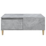 vidaXL Table basse Gris béton 90x50x36 5 cm Bois d'ingénierie