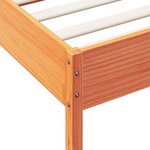 vidaXL Cadre de lit sans matelas cire marron 90x190 cm bois pin massif