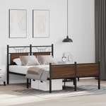 vidaXL Cadre de lit sans matelas chêne marron 120x190 cm