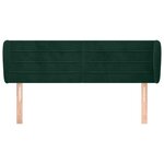 vidaXL Tête de lit avec oreilles Vert foncé 147x23x78/88 cm Velours