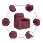 vidaXL Fauteuil inclinable Rouge bordeaux Tissu