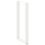 vidaXL Pieds de table de bar en U  2 pièces  blanc  60 x (110-111) cm  acier