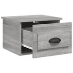 vidaXL Tables de chevet murales 2 Pièces sonoma gris 41 5x36x28 cm