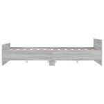 vidaXL Cadre de lit tête de lit et pied de lit sonoma gris 120x190 cm