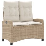 vidaXL Ensemble à manger de jardin coussins 4 Pièces beige résine tressée