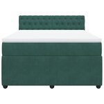 vidaXL Sommier à lattes de lit et matelas Vert foncé 160x200cm Velours