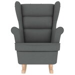vidaXL Chaise à bascule gris foncé 74x90x102 cm tissu