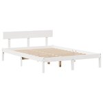 vidaXL Cadre de lit sans matelas blanc 140x190 cm bois de pin massif