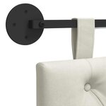 vidaXL Tête de lit suspendue Crème Velours