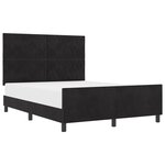 vidaXL Cadre de Lit Noir 140x190 cm Velours