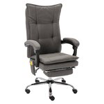 vidaXL Chaise de bureau de massage Gris Tissu