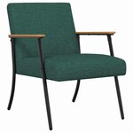 vidaXL fauteuil Vert foncé 59 x 75 x 78 cm tissu
