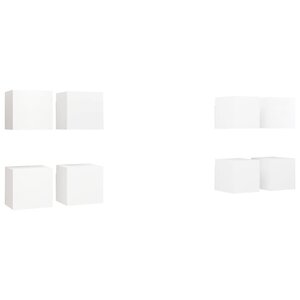 vidaXL Meubles TV muraux 8 Pièces Blanc 30 5x30x30 cm