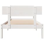 vidaXL Cadre de lit sans matelas blanc 75x190 cm bois de pin massif