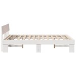 vidaXL Cadre de lit Blanc 160 x 200 cm Bois massif en pin