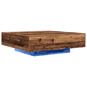 vidaXL Table basse Bois Ancien 100 x 100 x 31 cm Bois d'ingénierie