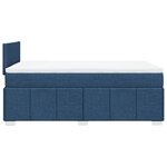 vidaXL Sommier à lattes de lit avec matelas Bleu 120x200 cm Tissu