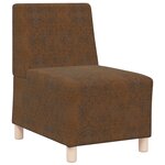 vidaXL Fauteuil avec oreiller 3 Pièces Marron 55 cm Cuir suédé faux