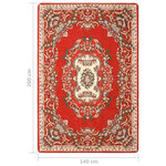 vidaXL Tapis imprimé oriental multicolore 140x200 cm