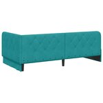 vidaXL Cadre de lit d'angle Turquoise 90 x 190 cm Velours