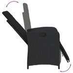 vidaXL Ensemble à manger de jardin coussins 5Pièces Noir Résine tressée