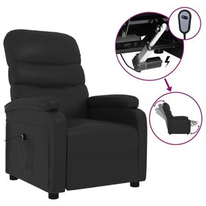 vidaXL Fauteuil inclinable électrique Noir Similicuir