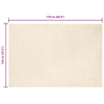 vidaXL Tapis en Fourrure Synthétique de Lapin Crème 120 x 170 cm