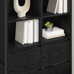 vidaXL Buffet 2 Pièces Chêne noir 81 x 36 x 150.5 cm Bois d'ingénierie