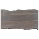 vidaXL Table basse avec bord naturel Gris 115x60x40 cm Bois d'acacia