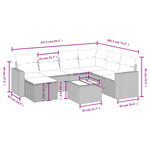 vidaXL Salon de jardin avec coussins 8 Pièces beige résine tressée