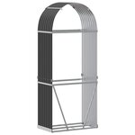 vidaXL Porte-bûches Anthracite 80x45x190 cm Acier galvanisé