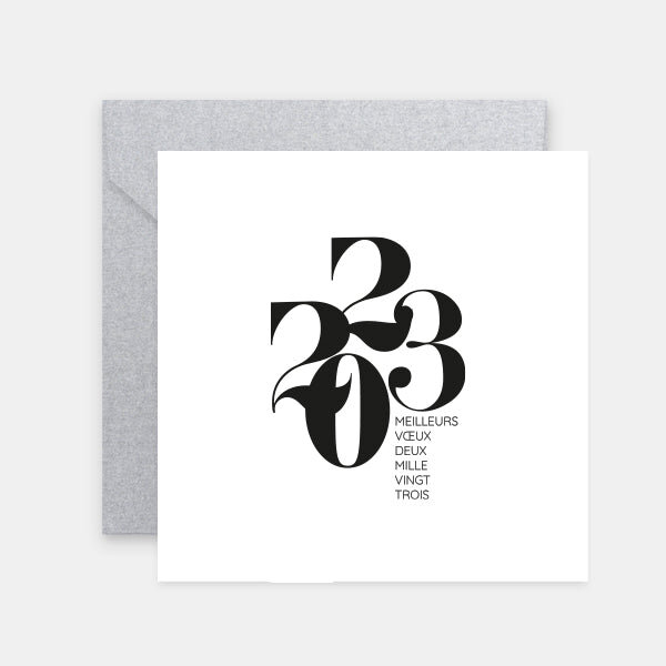 Lot de 25 cartes de voeux moderne blanc