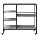 vidaXL Chariot de cuisine sonoma gris 100x45x89 5 cm bois d'ingénierie
