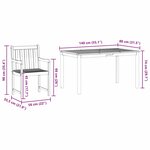 vidaXL Ensemble de salle à manger pour jardin 7 Pièces Marron