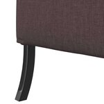 vidaXL Canapé à Haut Dossier 101cm Marron foncé tissu
