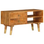 vidaXL Meuble TV 85x35x47 cm Bois massif de manguier