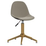 vidaXL Chaise pivotante de salle à manger Gris clair Velours
