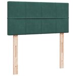 vidaXL Sommier à lattes de lit avec matelas Vert foncé 90x190 cm