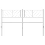 vidaXL Tête de lit métal blanc 150 cm