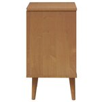 vidaXL Table de chevet MOLDE Marron 40x35x65 cm Bois de pin solide